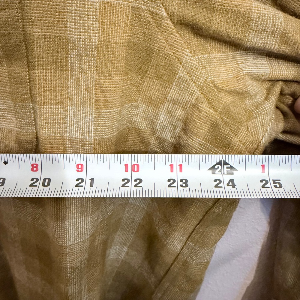 Pendleton Lodge Shirt M XXL Fitted Wool Plaid Long Sleeve Button Down Tan Gold - Picture 6 of 7